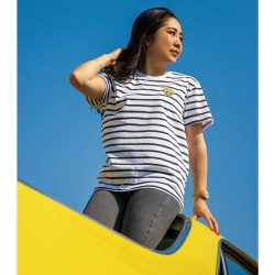 (G-AP-TSS) Ladies MOON Narrow Striped T-Shirt [TMG821]