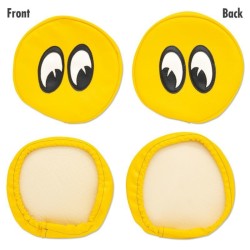 (CC-LOT) Yellow Headlight Covers with Mooneyes Eyeballs! (9”) [MP018]