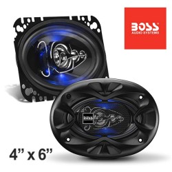 (C-AV-SP) BOSS Audio Systems LED Full Range 4” x 6” Car Stereo Speakers (Set of 2) [BE464]
