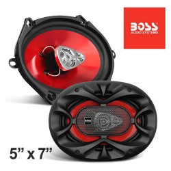 (C-AV-SP) BOSS Audio Systems Chaos Series 5” x 7” Car Stereo Door Speakers, Red [‎CH5730]