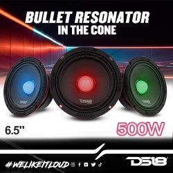 (C-AV-SP) DS18 RGB 6.5" 500W Mid-Range Loudspeaker with RGB LED Lights, Pair [‎PRO-X6.4BMRGB]