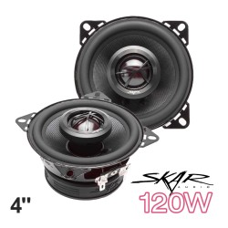 (C-AV-SP) Skar Audio TX Series 4" 120 Watt 2 Way Elite Coaxial Car Speakers, Pair [TX4]