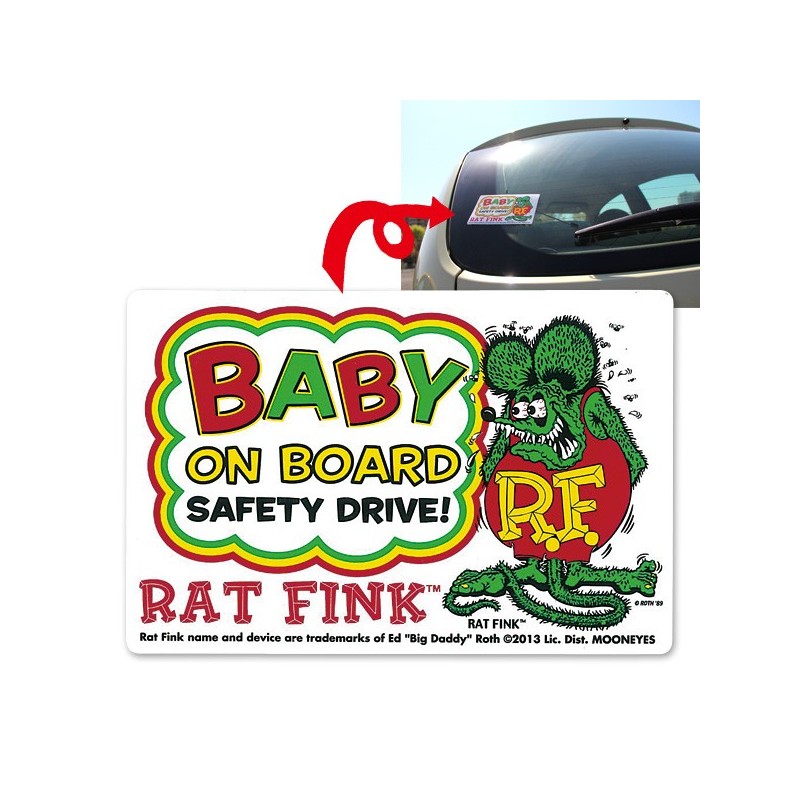 (CC-SK) Rat Fink Baby on Board Sticker [RDF044]
