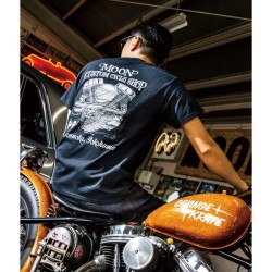 (G-AP-TSS) MOON Custom Cycle Shop Panhead T-Shirt [MQT179BK]