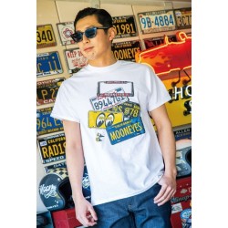 (G-AP-TSS) MOON License Plate T-Shirt [TM838WH]
