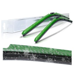 (CC-WB) AutoTex Clix Carbon Collection Wiper Blade, Green [‎AutoTex-CCC-GN]