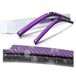 (CC-WB) AutoTex Clix Carbon Collection Wiper Blade, Purple [‎AutoTex-CCC-PU]