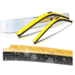 (CC-WB) AutoTex Clix Carbon Collection Wiper Blade, Yellow [‎AutoTex-CCC-YE]