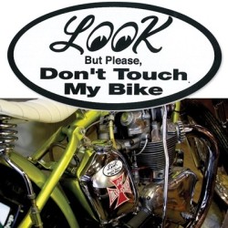 (CC-SK) Look Don't Touch My Bike Sticker [DM160RO]