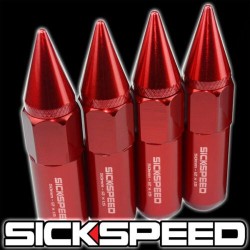 (CC-WRLN) Sickspeed 60Mm Spiked Aluminum Extended Lug Nuts [SP60MS-RD]