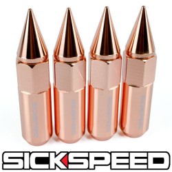(CC-WRLN) Sickspeed 60Mm Spiked Aluminum Extended Lug Nuts [SP60MS-RG]